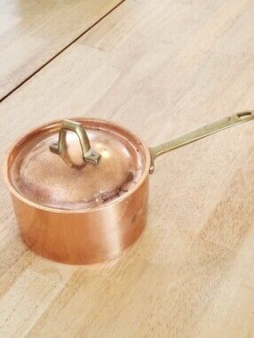 Vintage Limited Edition Paul Revere Copper Pot 1 QT With Brass Handle